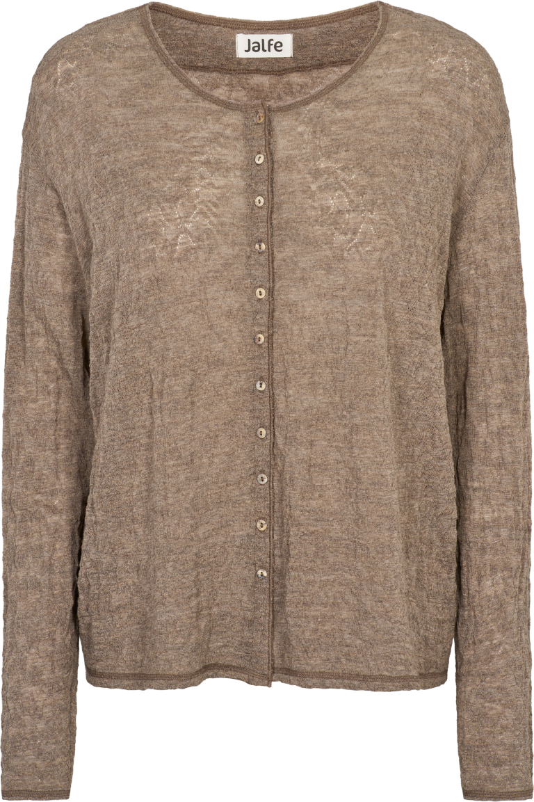 Boxy cardigan jacquard merino
